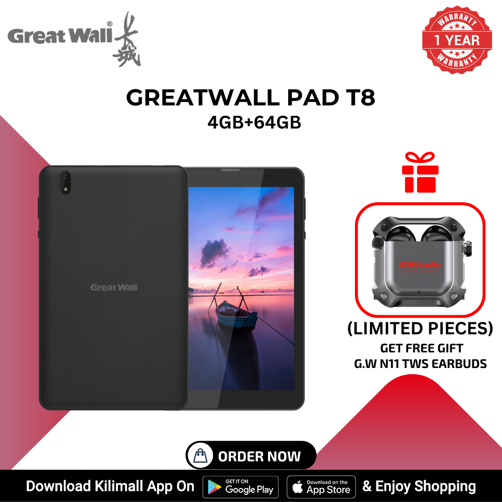 [Special Offer]GREAT WALL 8 INCH GAMING TABLET 4+64GB Type-C Android 14 Octa-core ARM Cortex A55 processor 1.6GHz 2G/3G/4G WiFi 2MP FF+5MP AF 5V/2A 5100mAh Battery