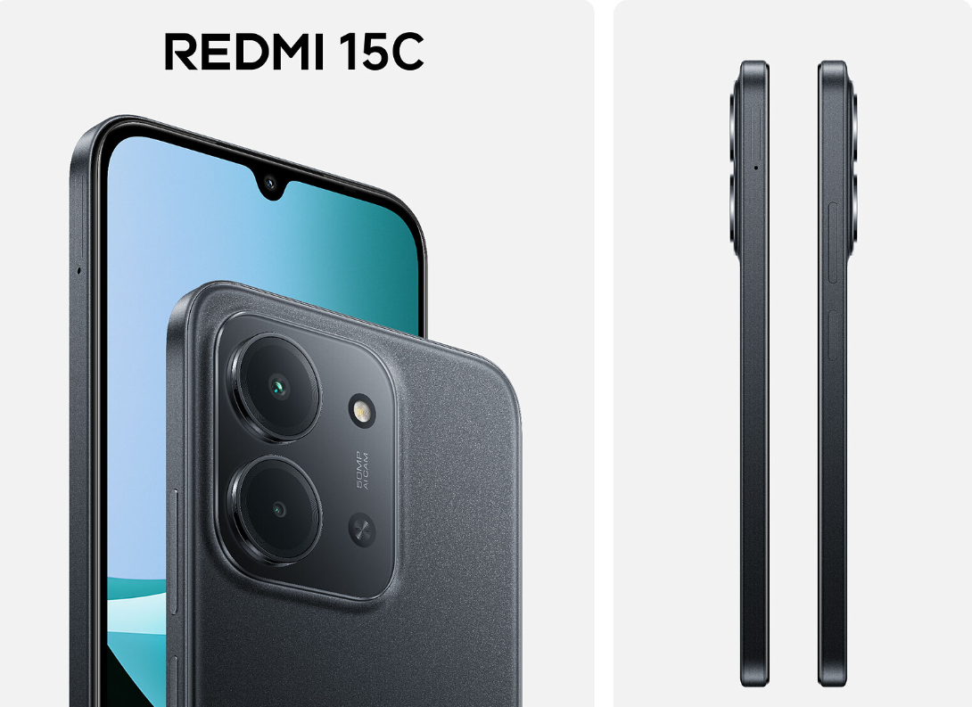 [Special Offer] Redmi 15C Smartphone Display 6.9” 120Hz - 4GB Ram + 128GB Rom Dual SIM, 4G , 6000mAh Battery ,50MP AI dual camera ,33W fast charging ,IP64 ,MediaTek Helio G81-Ultra