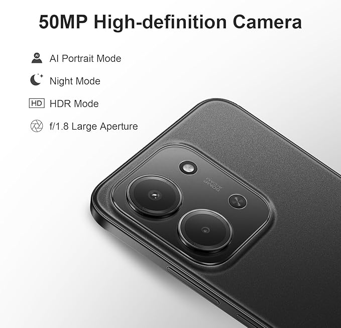 [Special Offer] Redmi 15C Smartphone Display 6.9” 120Hz - 4GB Ram + 128GB Rom Dual SIM, 4G , 6000mAh Battery ,50MP AI dual camera ,33W fast charging ,IP64 ,MediaTek Helio G81-Ultra