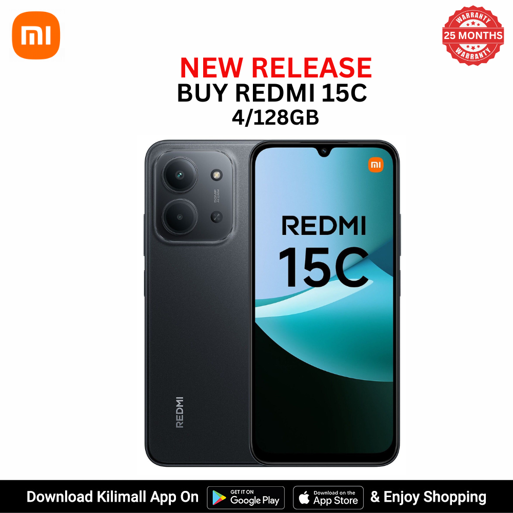 [Special Offer] Redmi 15C Smartphone Display 6.9” 120Hz - 4GB Ram + 128GB Rom Dual SIM, 4G , 6000mAh Battery ,50MP AI dual camera ,33W fast charging ,IP64 ,MediaTek Helio G81-Ultra