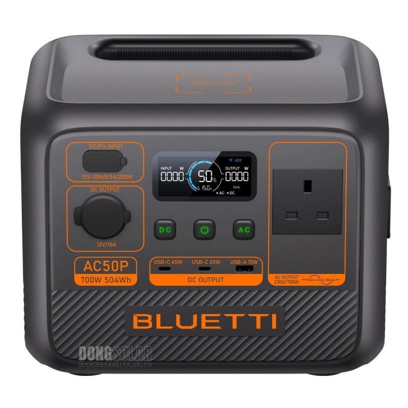 [Special Offer] Bluetti AC50P Portable Power Station 504Wh/700W portable power station with 200W input, 6.9kg, multiple ports, ideal for outdoor camping and home backup.
