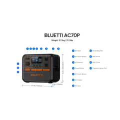 [Special Offer] Bluetti AC70P Portable Power Station 864Wh 1000W Output Solar Generator