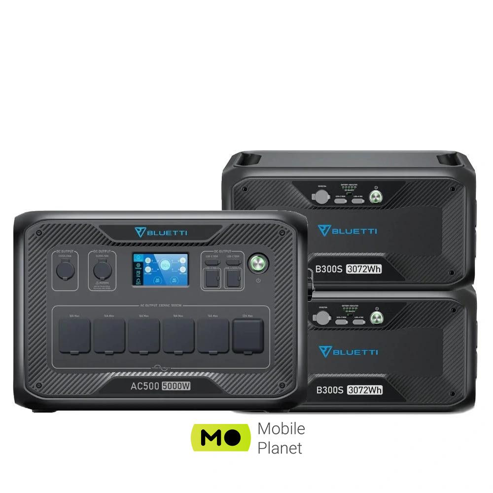 [Special Offer] Bluetti AC500 + B300S Solar Generator Kit 3072Wh LiFePO4 Battery, 5000W AC Output, 3000W Input, Modular Expandable Power Station