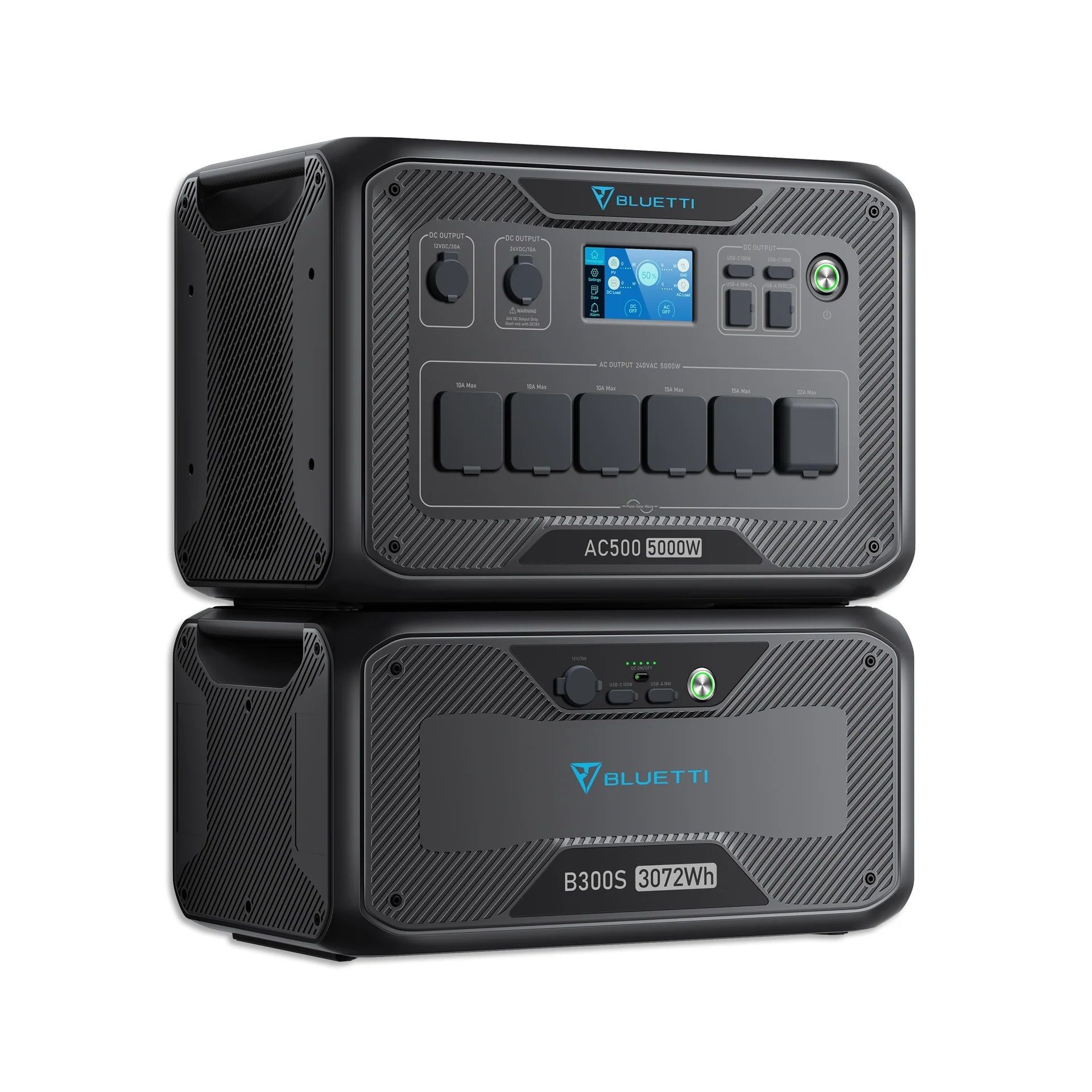 [Special Offer] Bluetti AC500 + B300S Solar Generator Kit 3072Wh LiFePO4 Battery, 5000W AC Output, 3000W Input, Modular Expandable Power Station