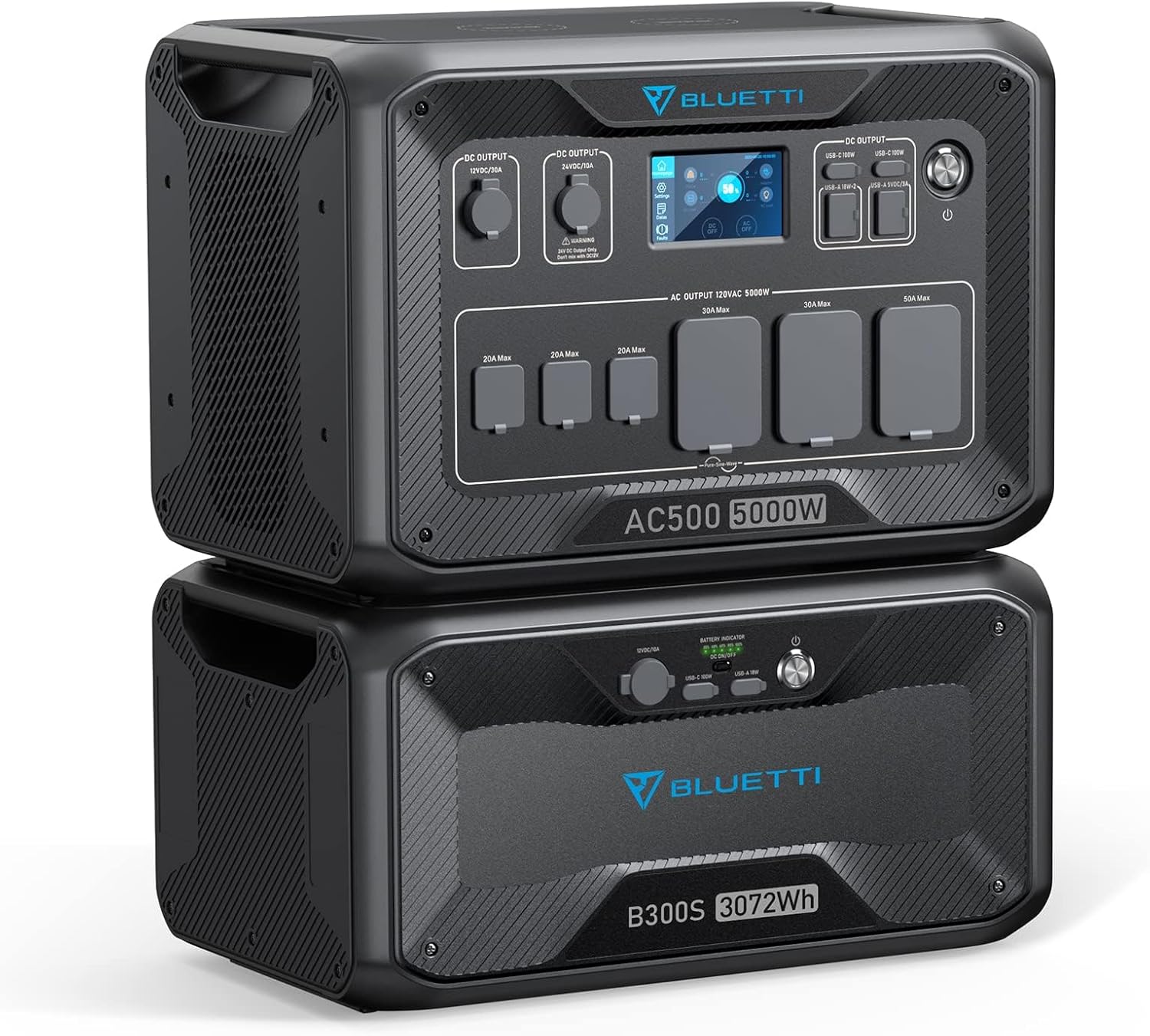 [Special Offer] Bluetti AC500 + B300S Solar Generator Kit 3072Wh LiFePO4 Battery, 5000W AC Output, 3000W Input, Modular Expandable Power Station