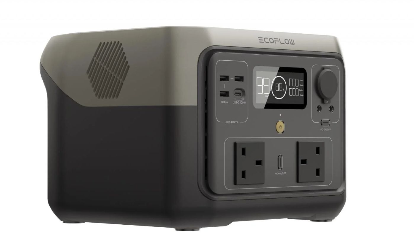 [ Xmas Sale ] EcoFlow RIVER 2 Max Portable Power Station (ZMR610-B-UK) – 512Wh LiFePO₄ Battery, 500W AC Output, 1000W Surge, 1-Hour Fast Charging, Solar Generator with App Control