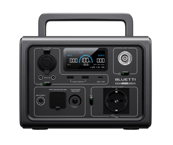 [Special Offer] BLUETTI EB3A Portable Power Station | 600W AC Pure Sine Wave Inverter 268Wh Capacity 6 Ways to Recharge (AC/Solar/Car/Generator/AC+Solar/AC+Adapter)