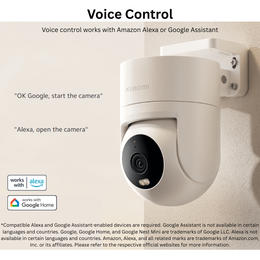 [Special Offer] Xiaomi Outdoor Camera CW300, 2.5K Ultra-Clear Picture Quality, 4MP, Smart Full-Color Night Vision, Bidirectional Gimbal Movement, IP66 Water and dust Resistant, AI Human Tracking, Whit
