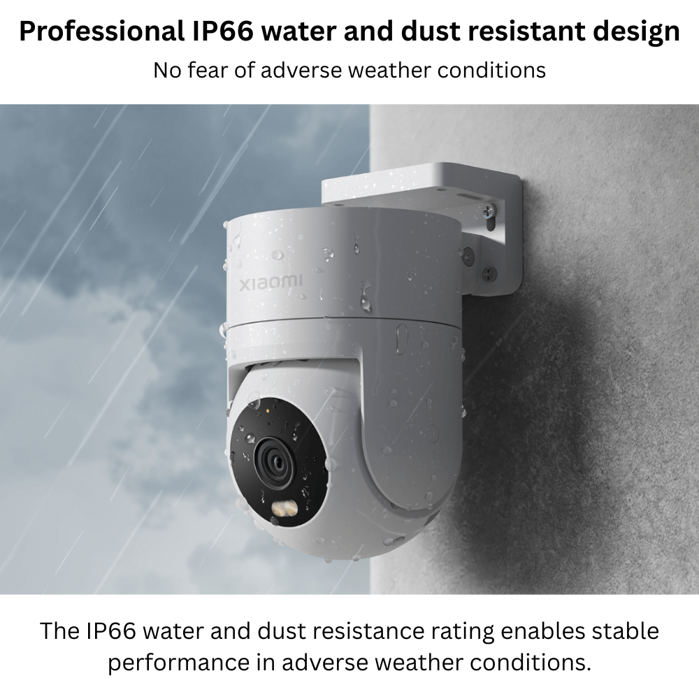 [Special Offer] Xiaomi Outdoor Camera CW300, 2.5K Ultra-Clear Picture Quality, 4MP, Smart Full-Color Night Vision, Bidirectional Gimbal Movement, IP66 Water and dust Resistant, AI Human Tracking, Whit