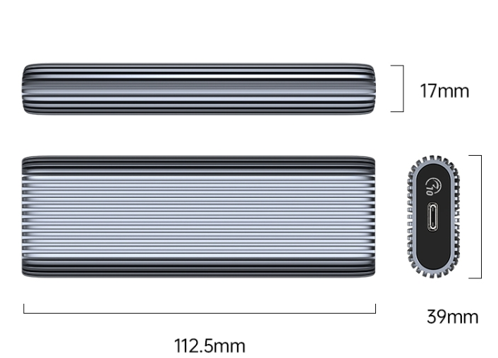 [Special Offer]ORICO M.2 NVME SSD ENCLOSURE AM2C3-G2, USB-C 10Gbps External Adapter for 2230/2242/2260/2280 PCIe NVMe SSD, Aluminium Tool-Free Case (Up to 4TB)