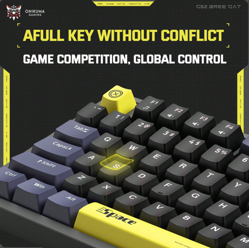 [Special Offer] ONIKUMA G52 Gaming Keyboard, Wired USB Mechanical-Style Keyboard for PC & Laptop