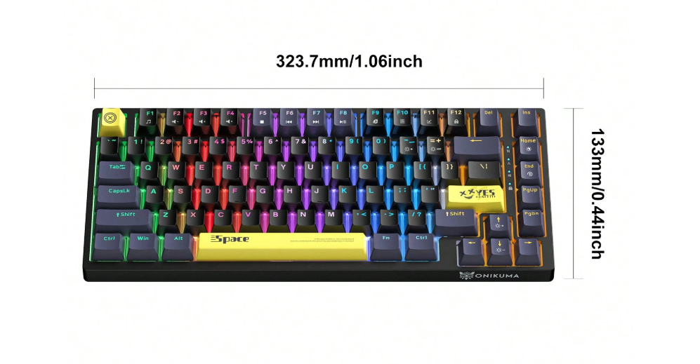 [Special Offer] ONIKUMA G52 Gaming Keyboard, Wired USB Mechanical-Style Keyboard for PC & Laptop