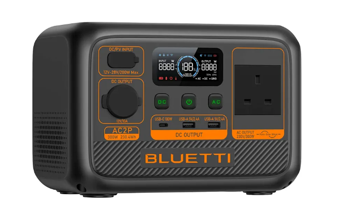 [Special Offer]  Bluetti AC2P Portable Power Station Compact 230.4Wh/600W portable power station with 200W input, lightweight 3.6kg design, ideal for camping and emergency backup.