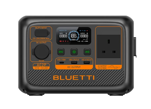 [Special Offer]  Bluetti AC2P Portable Power Station Compact 230.4Wh/600W portable power station with 200W input, lightweight 3.6kg design, ideal for camping and emergency backup.