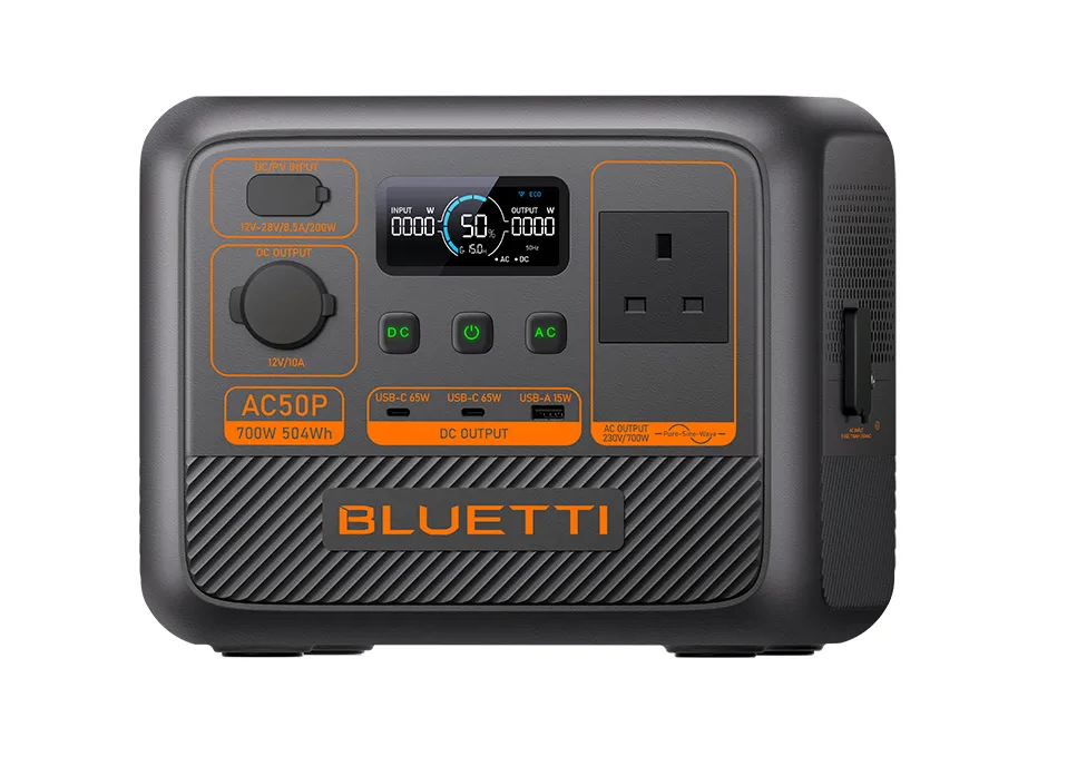[Special Offer] Bluetti AC50P Portable Power Station 504Wh/700W portable power station with 200W input, 6.9kg, multiple ports, ideal for outdoor camping and home backup.