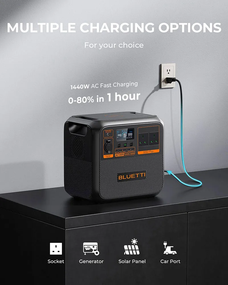 [Special Offer]Bluetti AC180P Portable Power Station 1440Wh 1800W Output Solar Generator