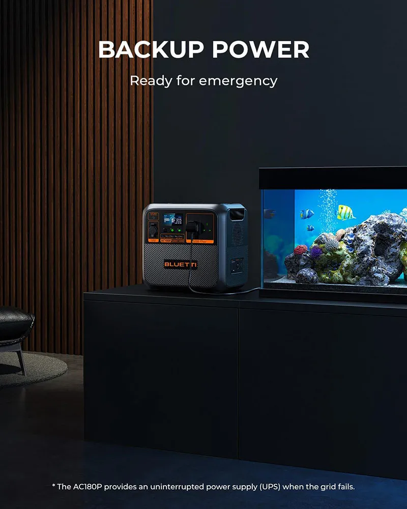 [Special Offer]Bluetti AC180P Portable Power Station 1440Wh 1800W Output Solar Generator