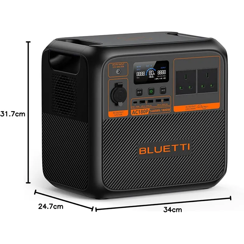 [Special Offer]Bluetti AC180P Portable Power Station 1440Wh 1800W Output Solar Generator