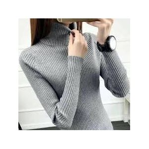 Fashion heavy Ladies Pullneck/turtleneck sweater material