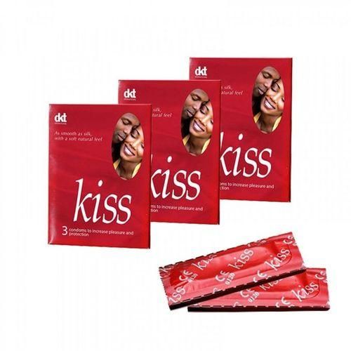 KISS CONDOM FOR SAFER SEX 3PACK each with three condoms view 5