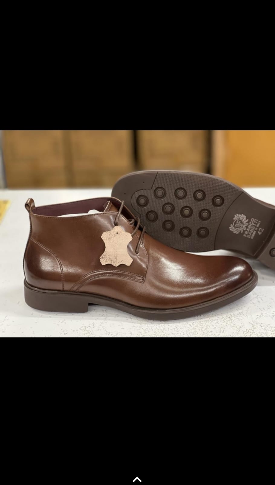 Men Casual Official Formal Business Shoes Normal Fitting Rubber Sole Leather Sizes 39-45 Laced Up Shoes Generic All Weather Shoes Colour Brown Anti Slip Design