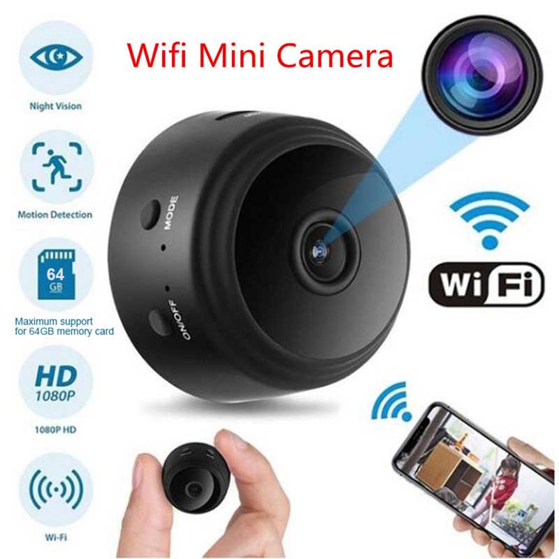 A9 Mini WiFi Nanny Camera 1080P HD Hidden Motion Detection Night Vision Spy Cam Wireless Home & Office Surveillance Security Camera.