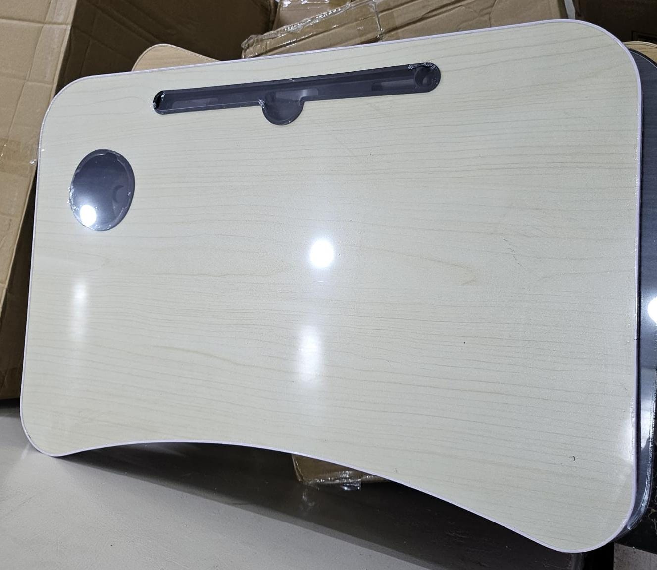 Foldable Portable Laptop Desk Bed Tray with Dock Stand Cup Holder Multipurpose Laptop Table for Bed Sofa Couch Study Work Reading Eating