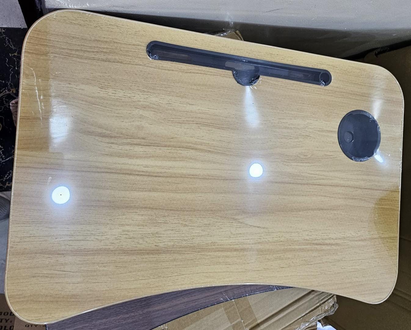 Foldable Portable Laptop Desk Bed Tray with Dock Stand Cup Holder Multipurpose Laptop Table for Bed Sofa Couch Study Work Reading Eating