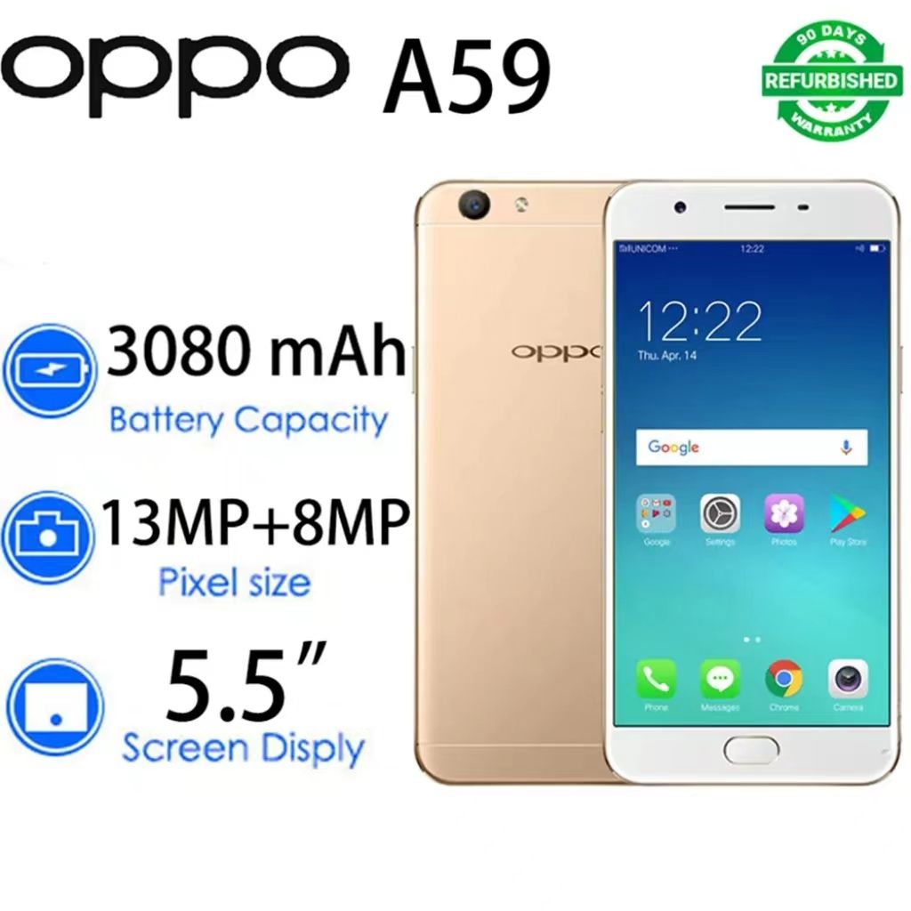 refurbished phone OPPO A59 F1S 4G+32G 5.5" 3080 mAh 13MP+8MP Android Smartphones 4G LTE dual sim fingerprint unlock oppoa59 Mobile Phones