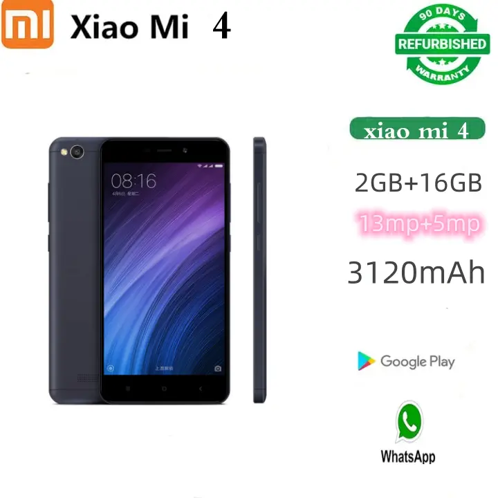 Refurbished Smart Phone ,Redmi 4a ,16gb+2gb,5.0inch  , 4G network and WIFI, 13MP+5MP, Xiaomi mobile  android phone random color