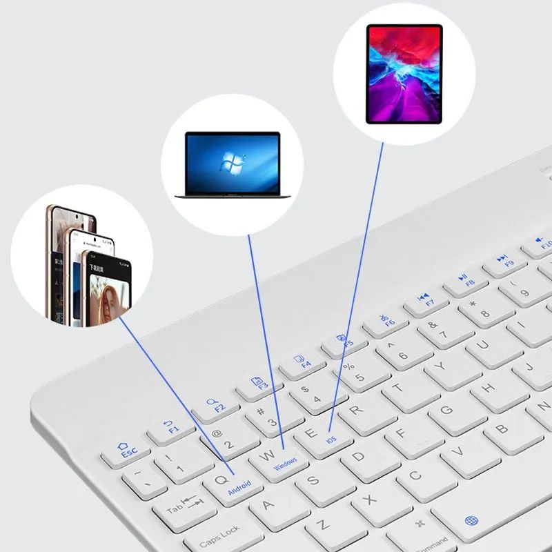 Wireless Keyboard Bluetooth-compatible Keyboard for Android IOS Windows Mini 78-Key Gaming Keybaord for PC IPad Tablet Keyboard