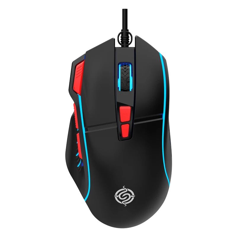 Q6 Wired USB Gaming Mouse Desktop PC/Notebook Home Office Glow 8 Button Mouse 7200DPI Macro Programming