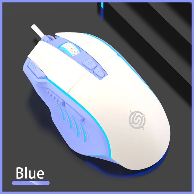 Q6 Wired USB Gaming Mouse Desktop PC/Notebook Home Office Glow 8 Button Mouse 7200DPI Macro Programming