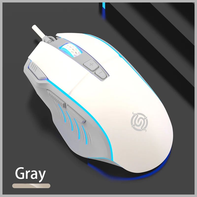 Q6 Wired USB Gaming Mouse Desktop PC/Notebook Home Office Glow 8 Button Mouse 7200DPI Macro Programming