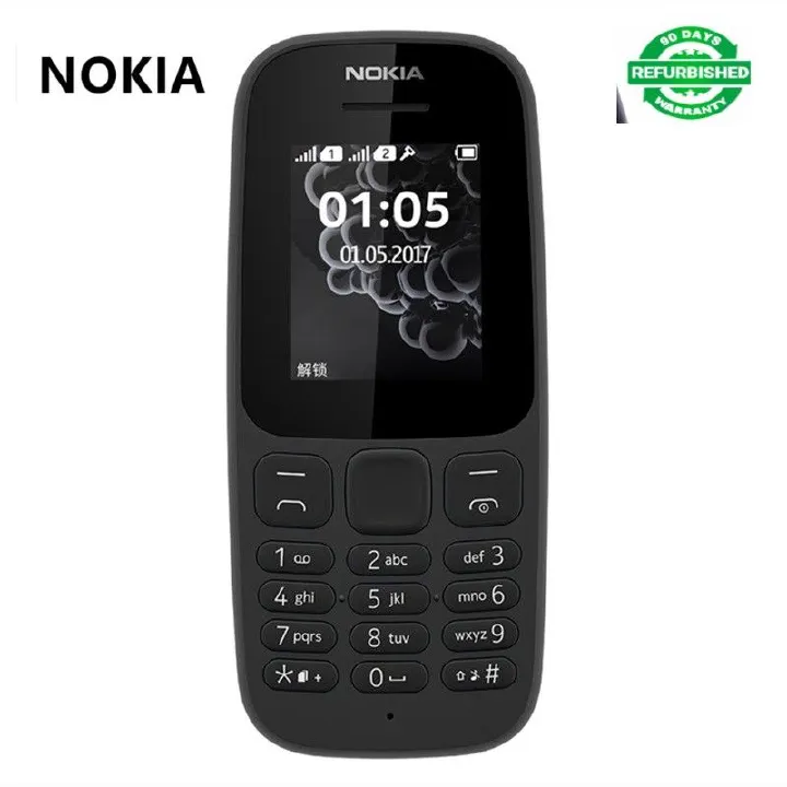 Refurbished Cross border mobile phone 105 2017 TA1034 straight button GSM quad band dual card elderly machine elderly machine