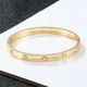 Trendy Crystal Bracelets for Women Fashion Titanium Love Pulseiras Stainless Steel Bangles Feminina Jewelry Gift sl295