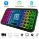 Bluetooth Wireless Keyboard Rechargeable Colorful Backlight 87 keys Mute Office Keyboard For IOS Android Windows Tablet iPad Air