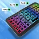 Bluetooth Wireless Keyboard Rechargeable Colorful Backlight 87 keys Mute Office Keyboard For IOS Android Windows Tablet iPad Air