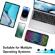 Bluetooth Wireless Keyboard Rechargeable Colorful Backlight 87 keys Mute Office Keyboard For IOS Android Windows Tablet iPad Air
