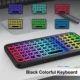 Bluetooth Wireless Keyboard Rechargeable Colorful Backlight 87 keys Mute Office Keyboard For IOS Android Windows Tablet iPad Air