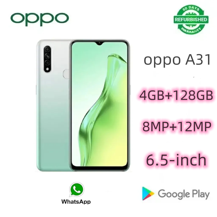 Refurbished OPPO A8 A31 Smart Phone 128GB+4GB 6.5-inch Screen HD Camera 12MP+8mp 4230mAh fingerprint unlocking Dual SIM Smartphones