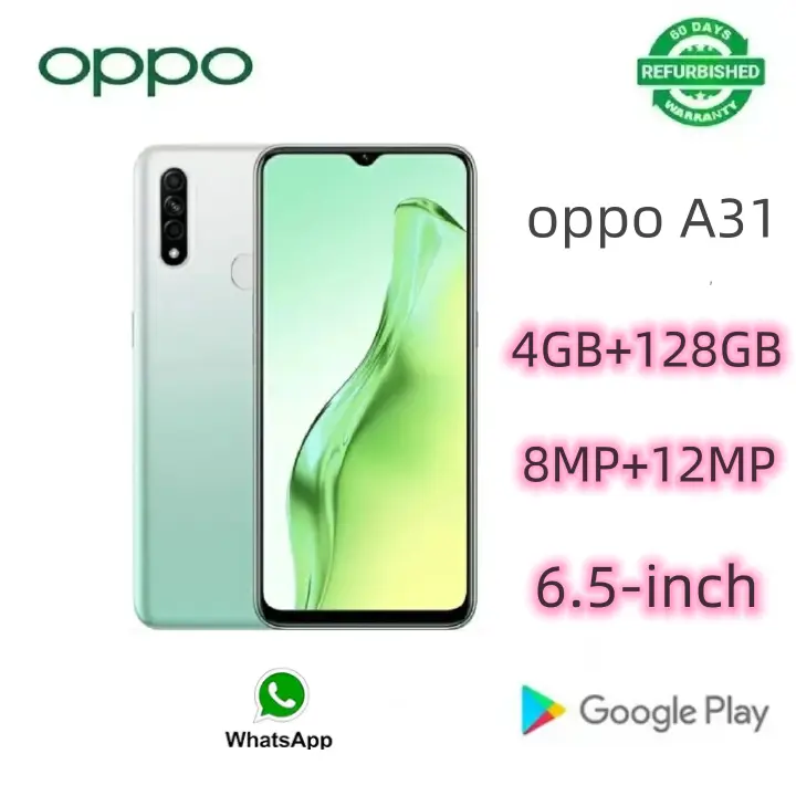 Refurbished OPPO A8 A31 Smart Phone 128GB+4GB 6.5-inch Screen HD Camera 12MP+8mp 4230mAh fingerprint unlocking Dual SIM Smartphones