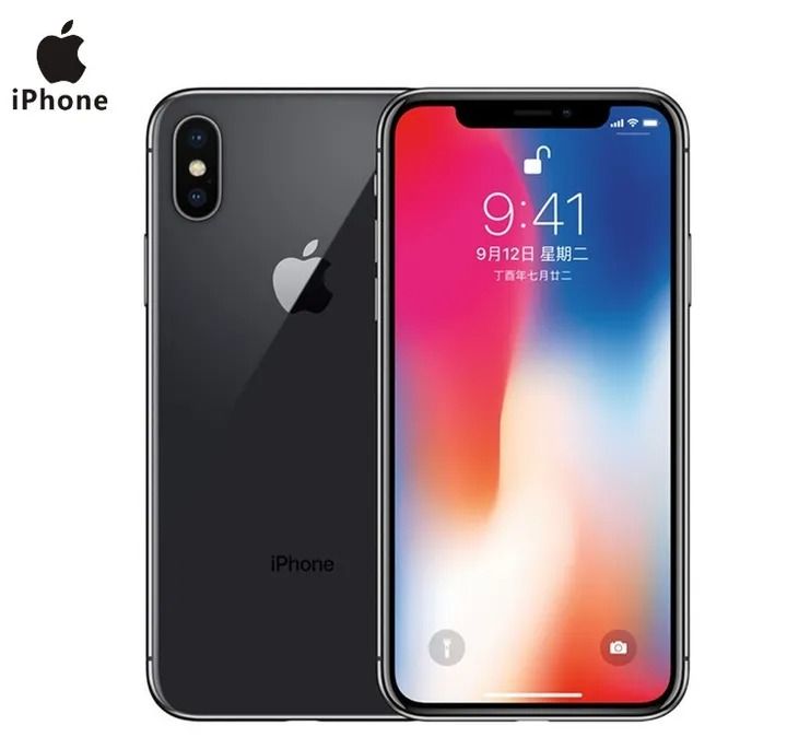 Refurbished iPhone x 3GB + 64GB  5.8-inch ram dual camera 4G / LT Apple smartphone camera music phones iPhoneX