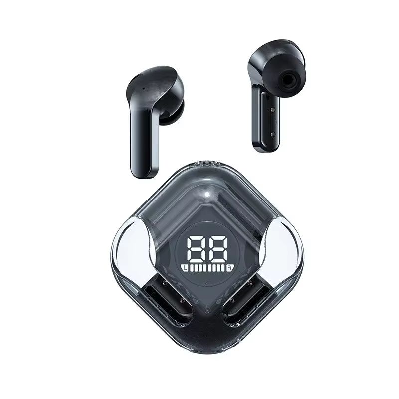 TWS Wireless Earphones Bluetooth 5.3 Transparent Headset ENC Sports Game Headphones LED Digital Display Stereo Sound Earbuds