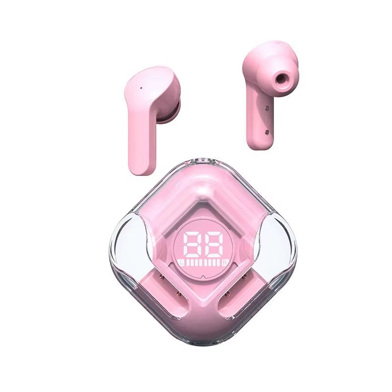TWS Wireless Earphones Bluetooth 5.3 Transparent Headset ENC Sports Game Headphones LED Digital Display Stereo Sound Earbuds