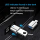 USB 3.0 OTG adapter USB-C to USB A converter suitable for Macbook Samsung Xiaomi Huawei LED USBC OTG connector