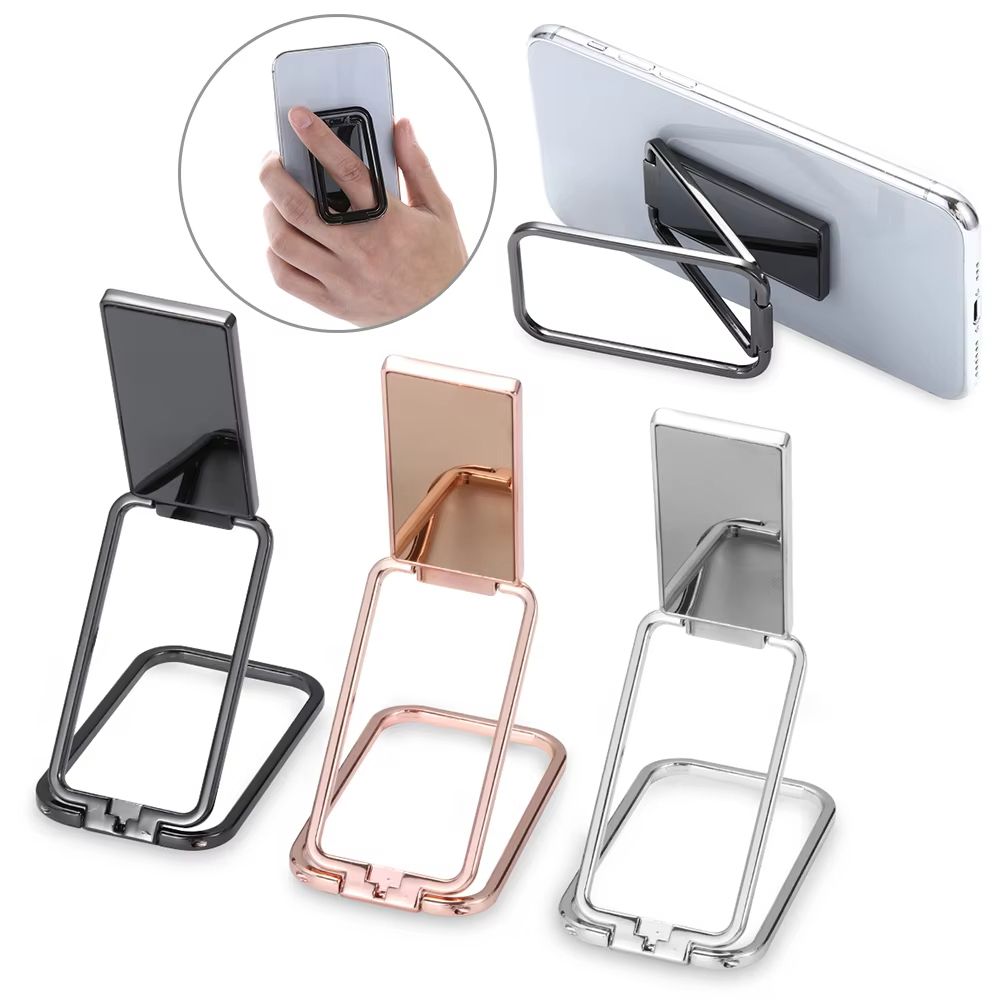 360 Rotation Adjustable Phone Holder Ultra Thin Finger Ring Foldable Mount Stand Portable Metal Phone Kickstand