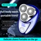 2024 New Mini Electric Shaver Men Portable Beard Knife TYPE-C Charging Three-Head Shavers Face Body Razor Digital Power Display