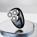 2024 New Mini Electric Shaver Men Portable Beard Knife TYPE-C Charging Three-Head Shavers Face Body Razor Digital Power Display