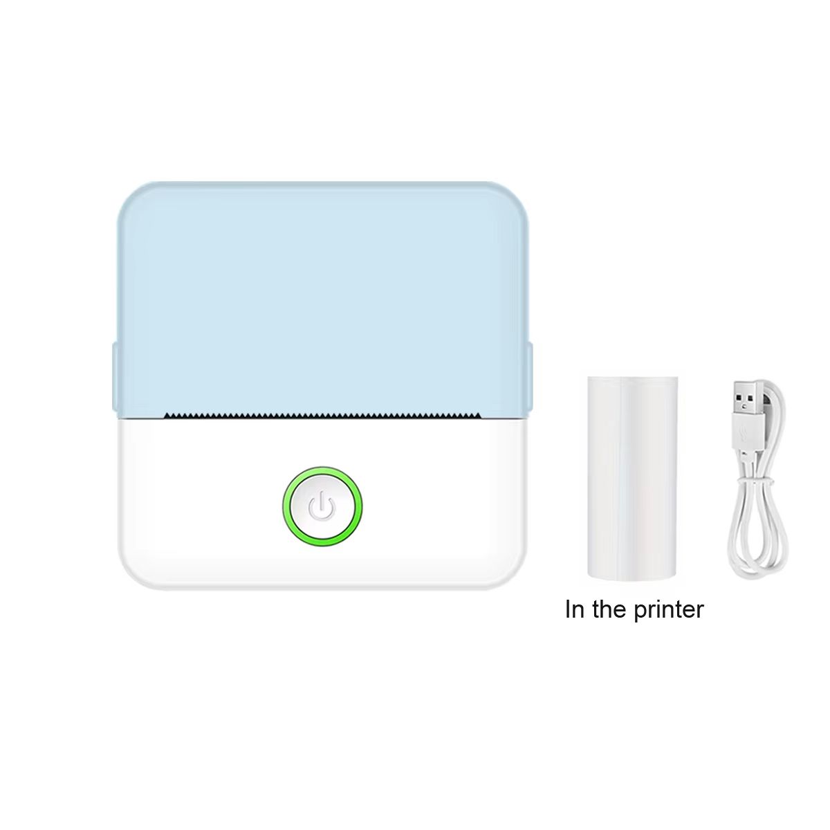 Mini Portable Printer Thermal Printing Sticker Wireless Inkless Mini Pocket Printer Self-adhesive Label Printer Photo Printer